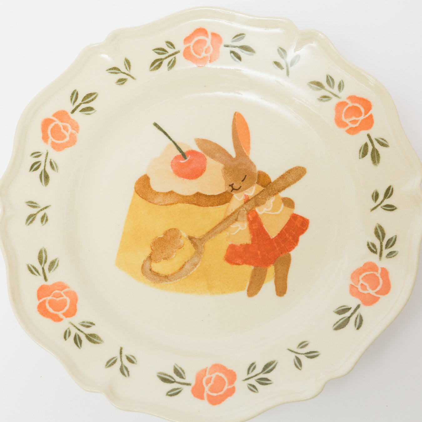 文鳥舎-花リム皿7寸-B