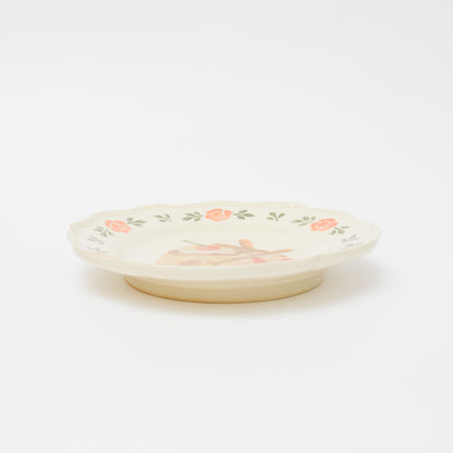 文鳥舎-花リム皿7寸-B