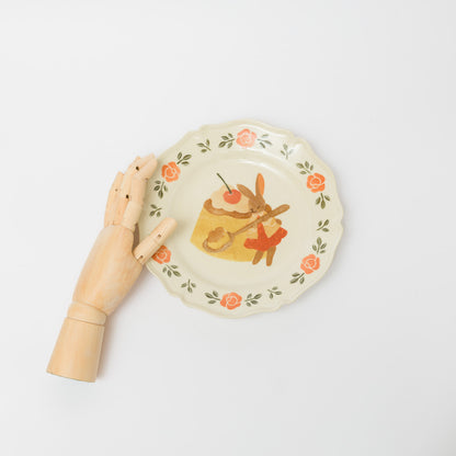 文鳥舎-花リム皿7寸-B