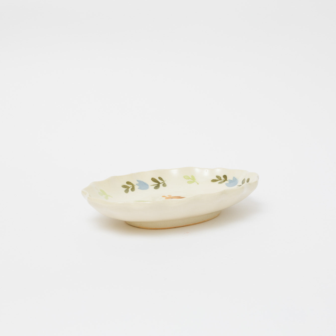 文鳥舎-だ円花皿-A