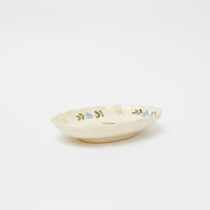 文鳥舎-だ円花皿-A