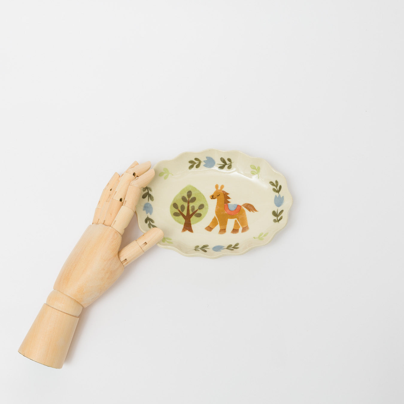 文鳥舎-だ円花皿-A