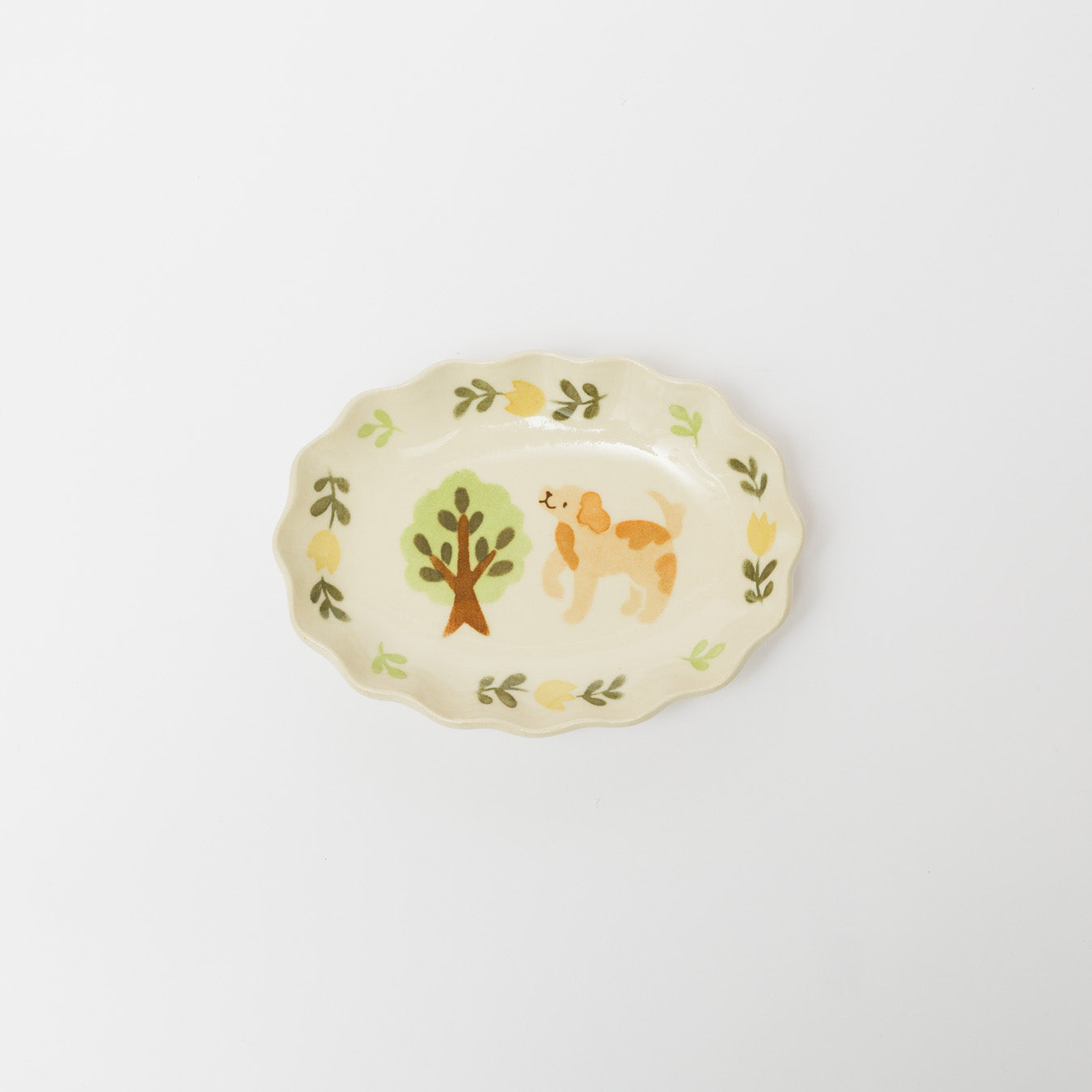 文鳥舎-だ円花皿-B