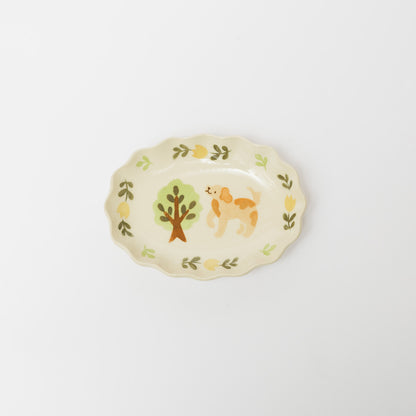 文鳥舎-だ円花皿-B