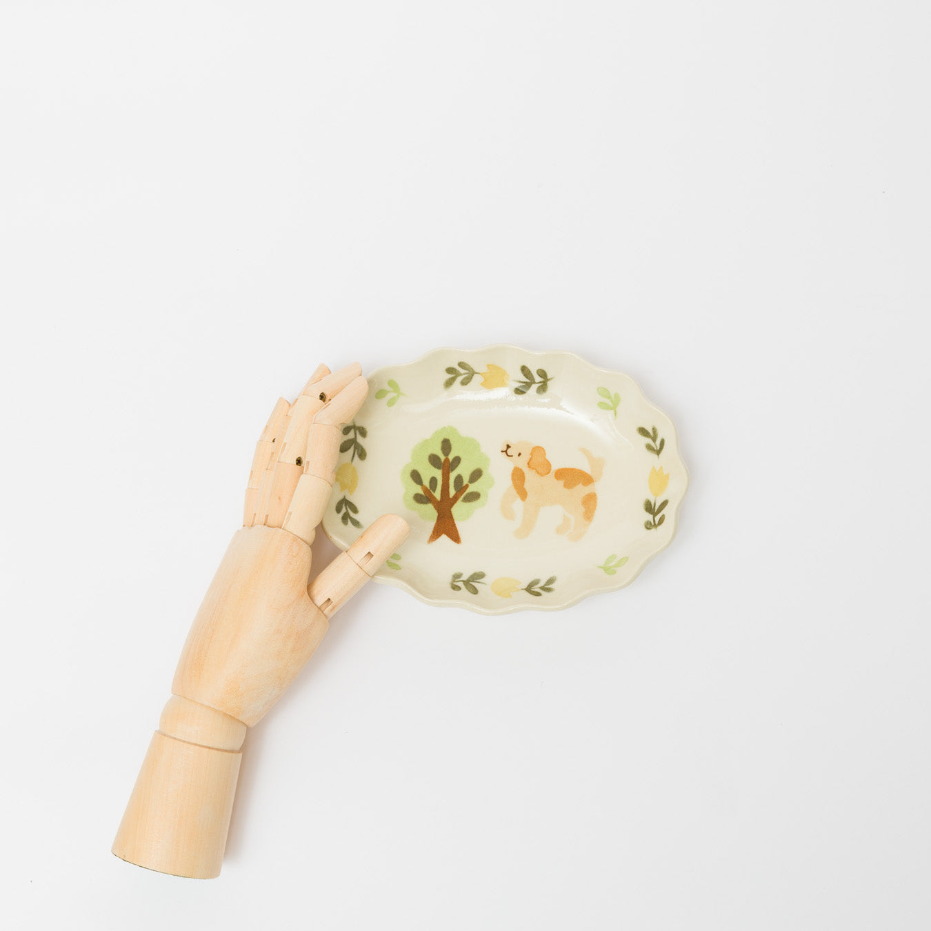 文鳥舎-だ円花皿-B