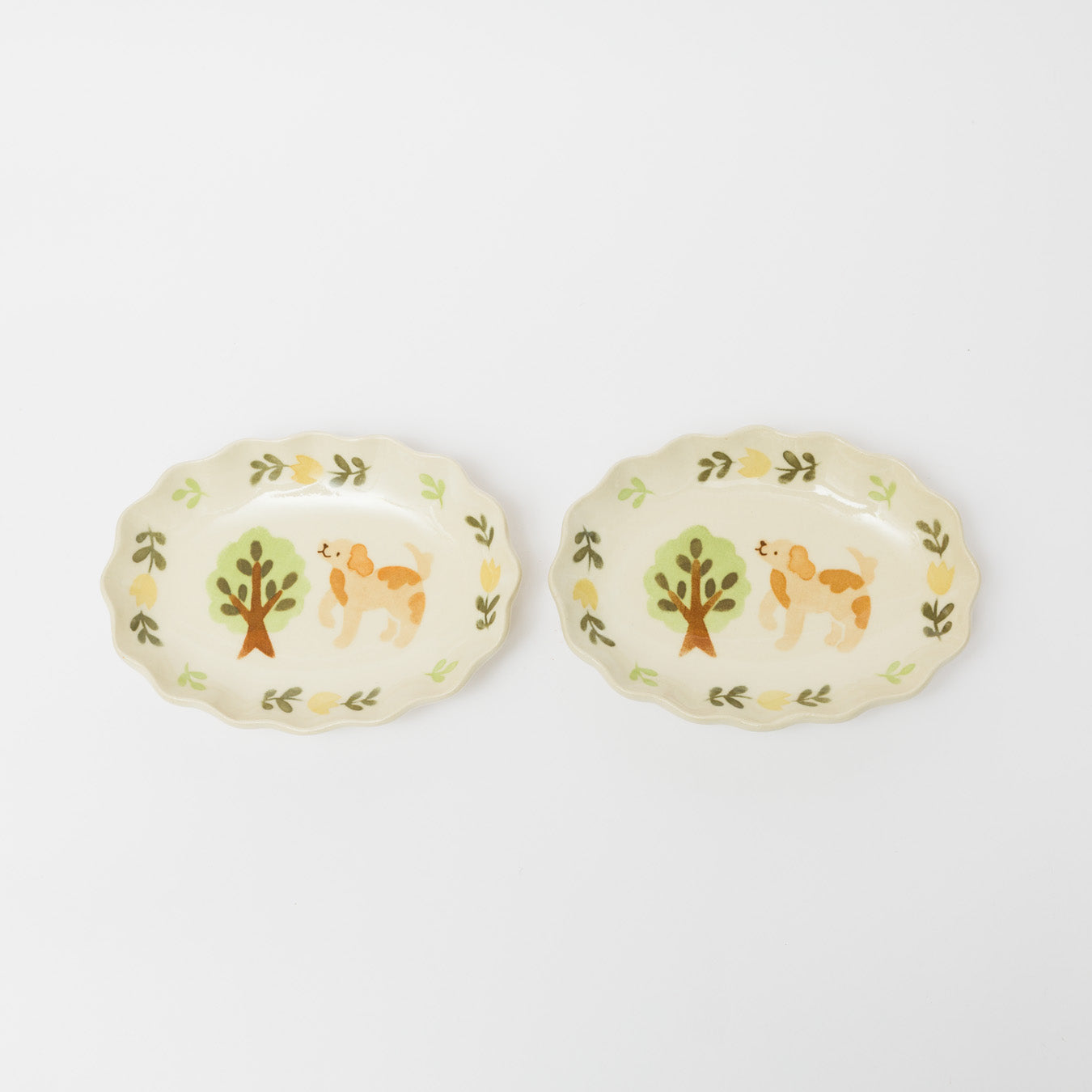 文鳥舎-だ円花皿-B