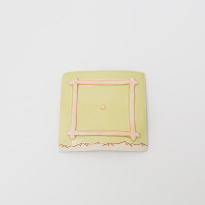 AMETSUCHI 芦田尚美-AMETSUCHI 四角皿-黄