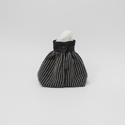 TANSU-カフケース-シルク刺し子-Black