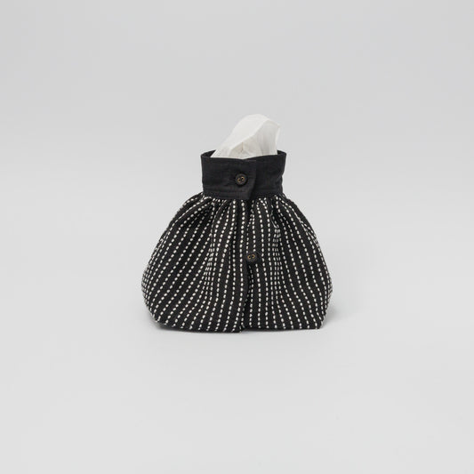 TANSU-カフケース-シルク刺し子-Black