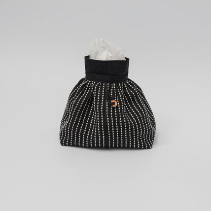 TANSU-カフケース-シルク刺し子-Black