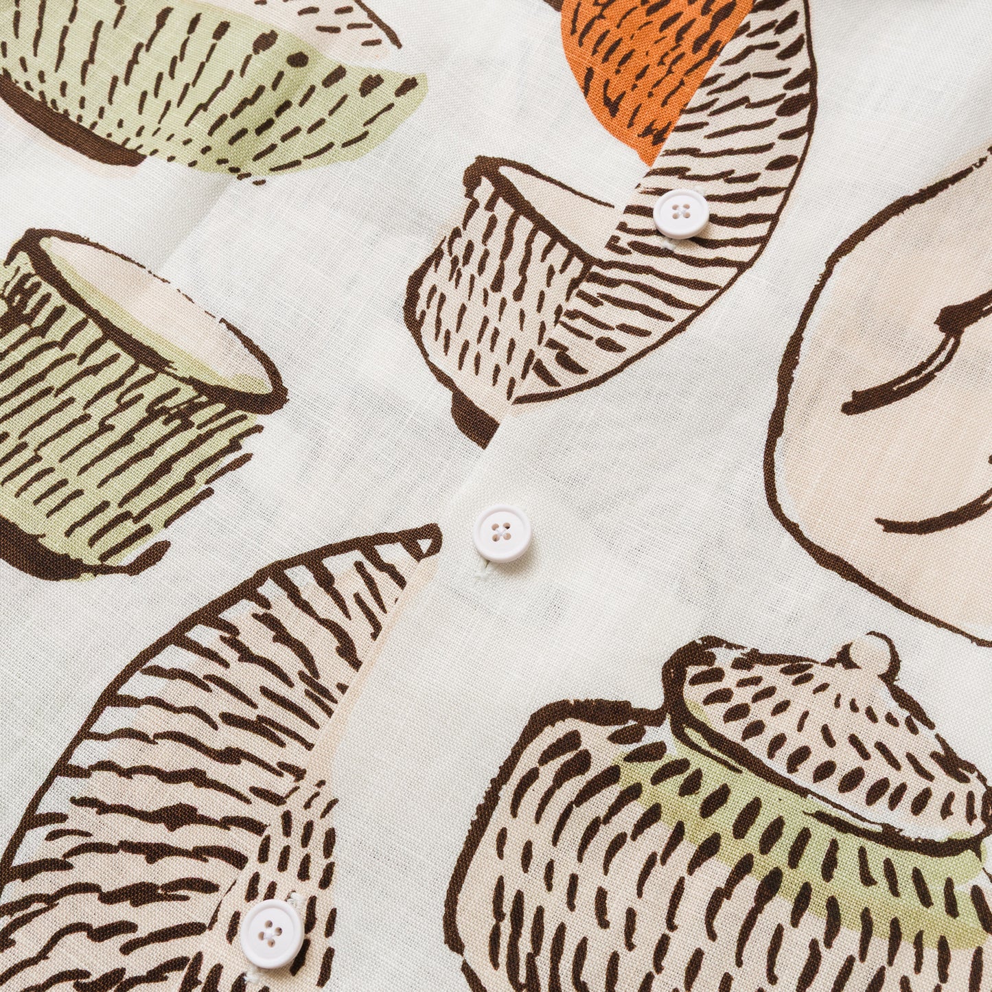 TANSU-半袖オープンカラーシャツ-gochisou textile “小鹿田焼”
