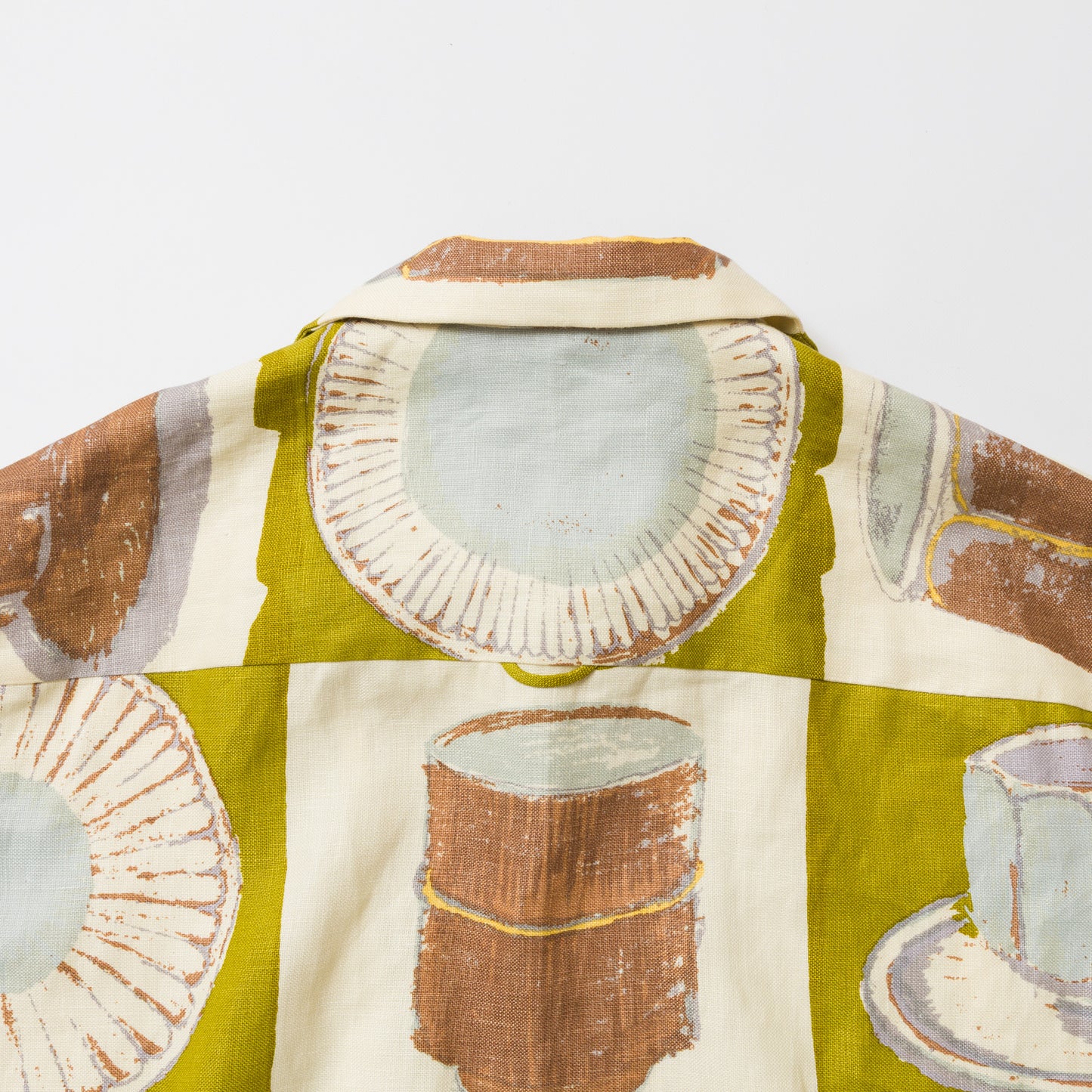 TANSU-半袖オープンカラーシャツ-gochisou textile “丹波立杭焼"