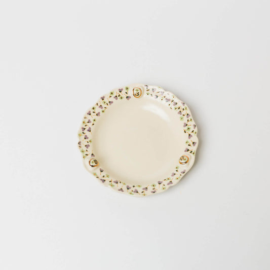 荒井彩乃-レリーフ金彩皿-1