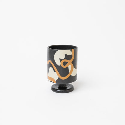 Reiko Egawa ceramic works-ゴブレット-black-1