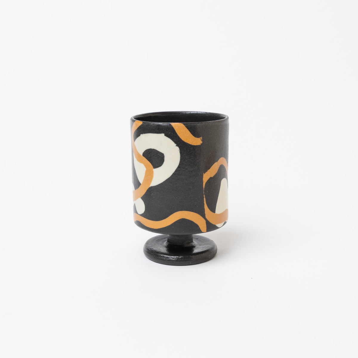 Reiko Egawa ceramic works-ゴブレット-black-1