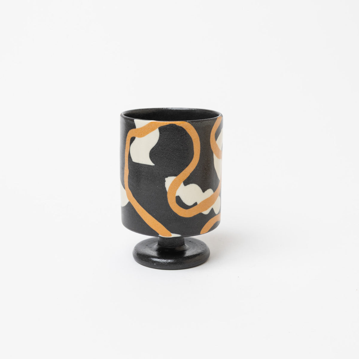 Reiko Egawa ceramic works-ゴブレット-black-1