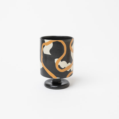 Reiko Egawa ceramic works-ゴブレット-black-1