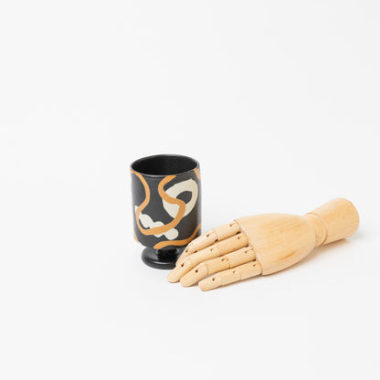 Reiko Egawa ceramic works-ゴブレット-black-1