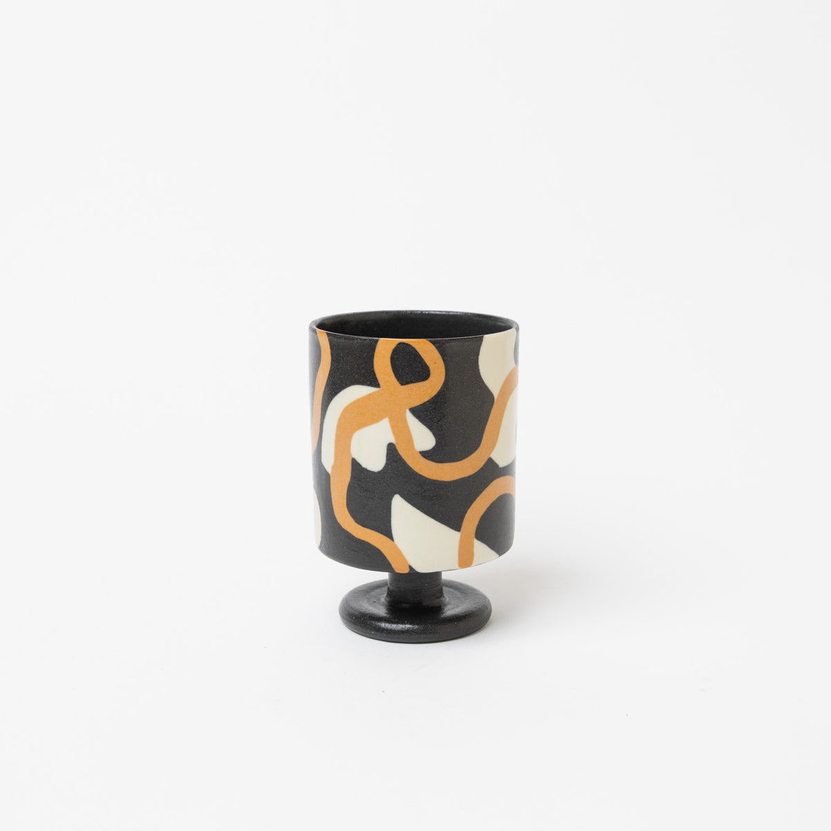 Reiko Egawa ceramic works-ゴブレット-black-2
