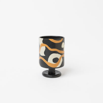 Reiko Egawa ceramic works-ゴブレット-black-2