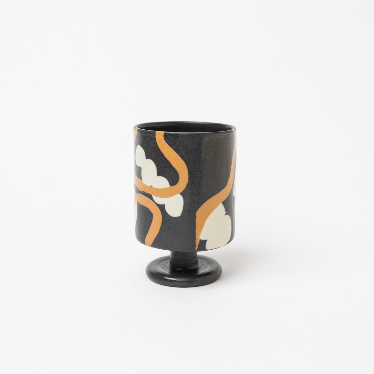 Reiko Egawa ceramic works-ゴブレット-black-2
