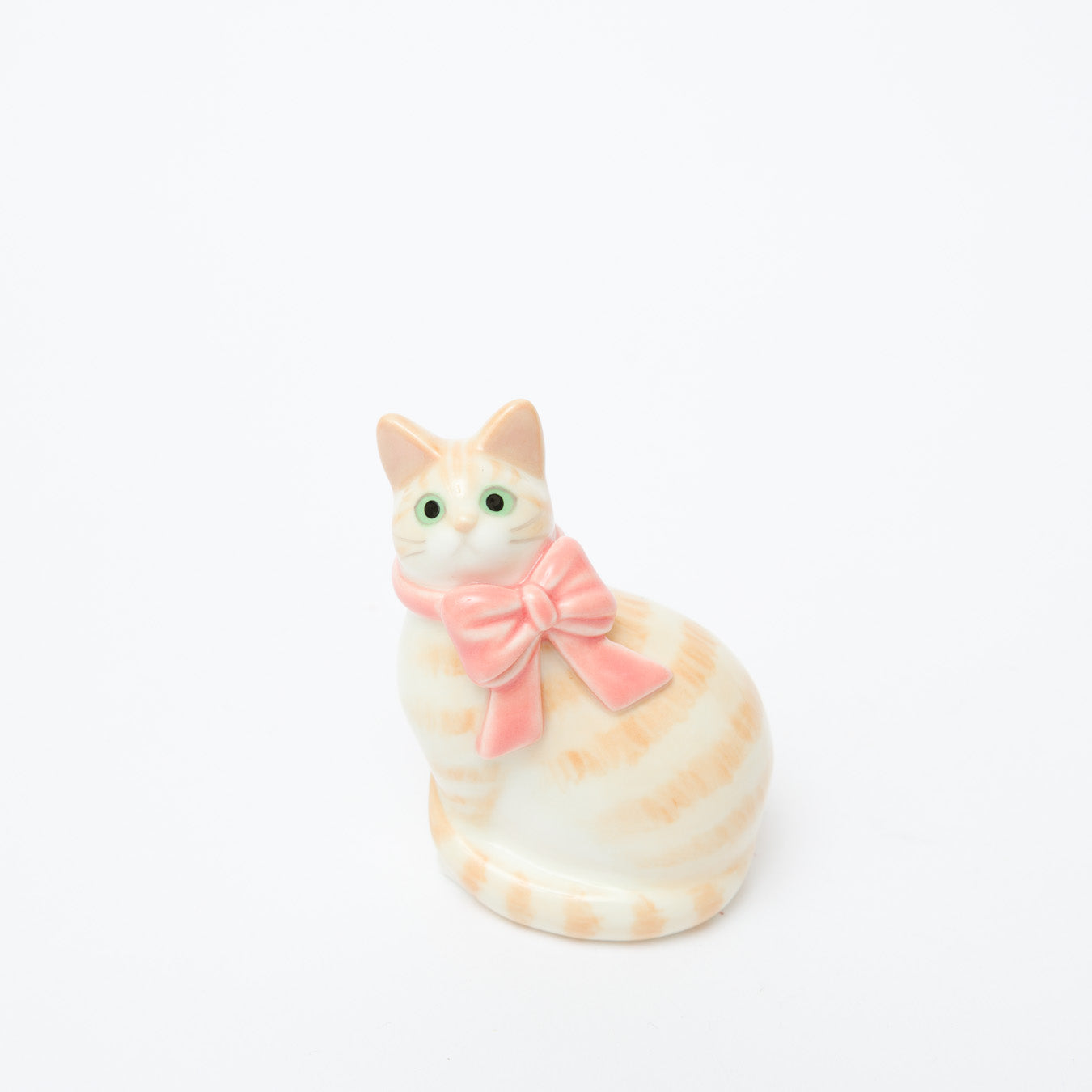 峰村ゆか-猫の置物（リボン）-2