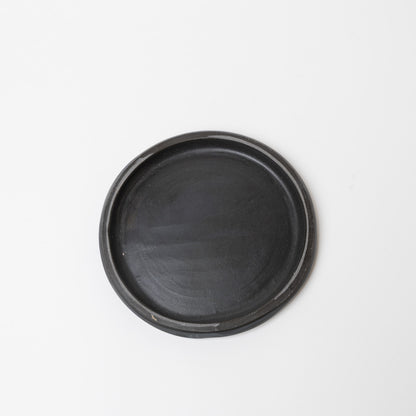 Reiko Egawa ceramic works-デザートプレート-black-1
