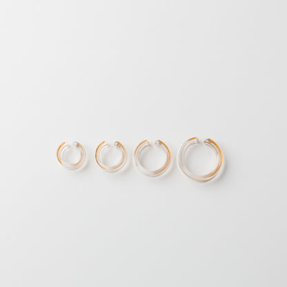 Asuka Shimada-ear cuff line-gold