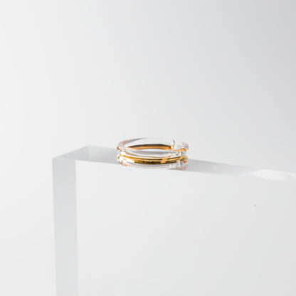 Asuka Shimada-ear cuff line-gold