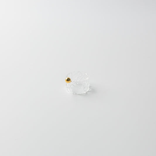Asuka Shimada-ring◯。 格子-Gold