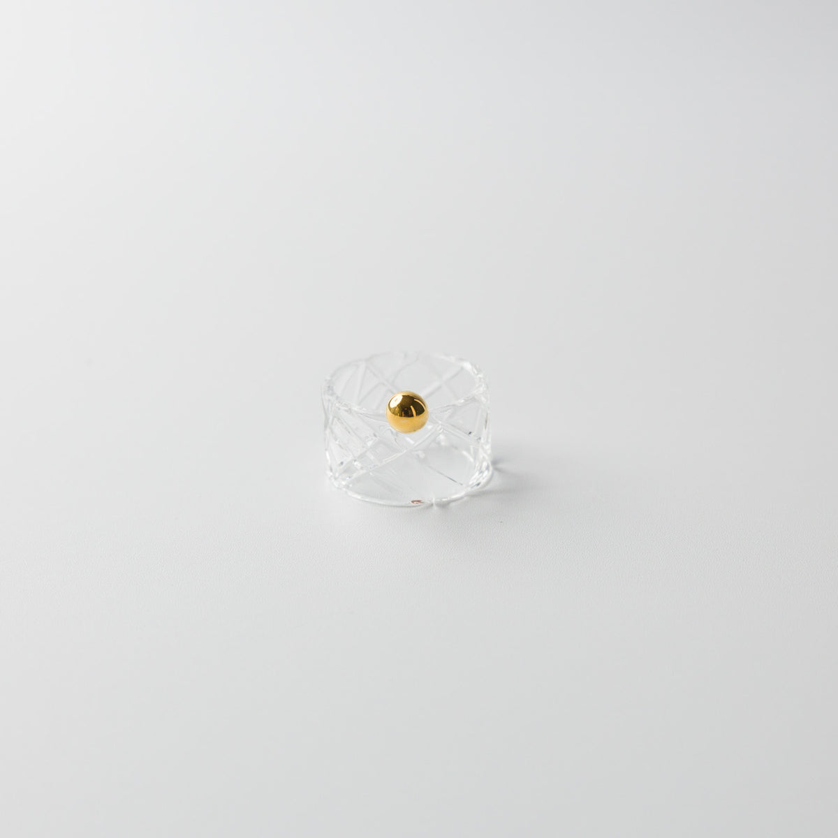 Asuka Shimada-ring◯。 格子-Gold