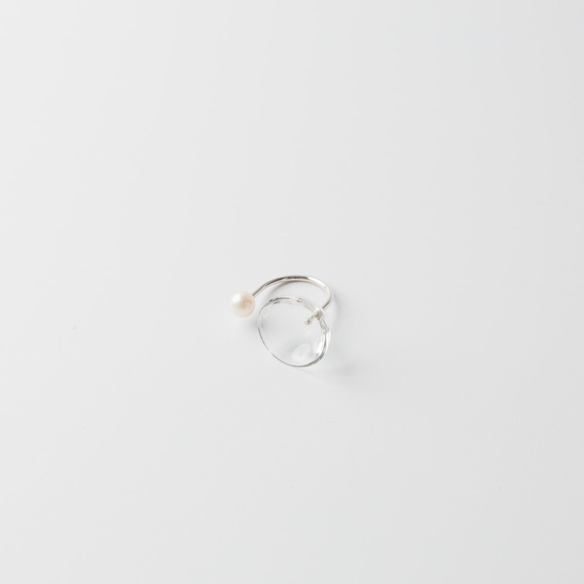 Asuka Shimada-ring silver bowl+pearl S/M