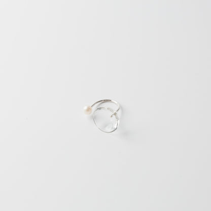 Asuka Shimada-ring silver bowl+pearl S/M