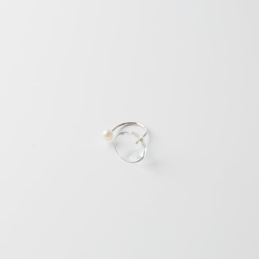 Asuka Shimada-ring silver bowl+pearl S/M