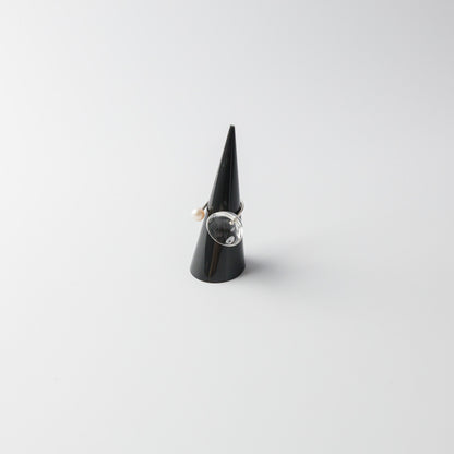 Asuka Shimada-ring silver bowl+pearl S/M