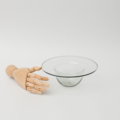 ワダコーヘー-capeline bowl with thick lim-studio gray