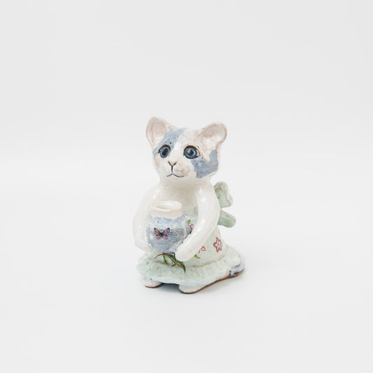比留間郁美-置物「エプロン猫」