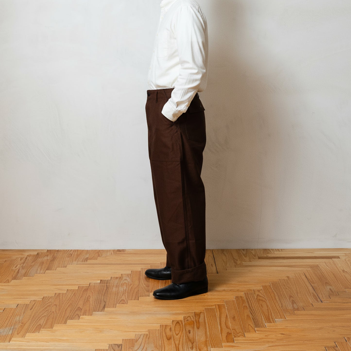 TUKI #0152【baker pants】chocolate