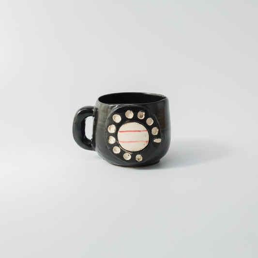 田川亞希-ダイヤル式電話マグ2-黒