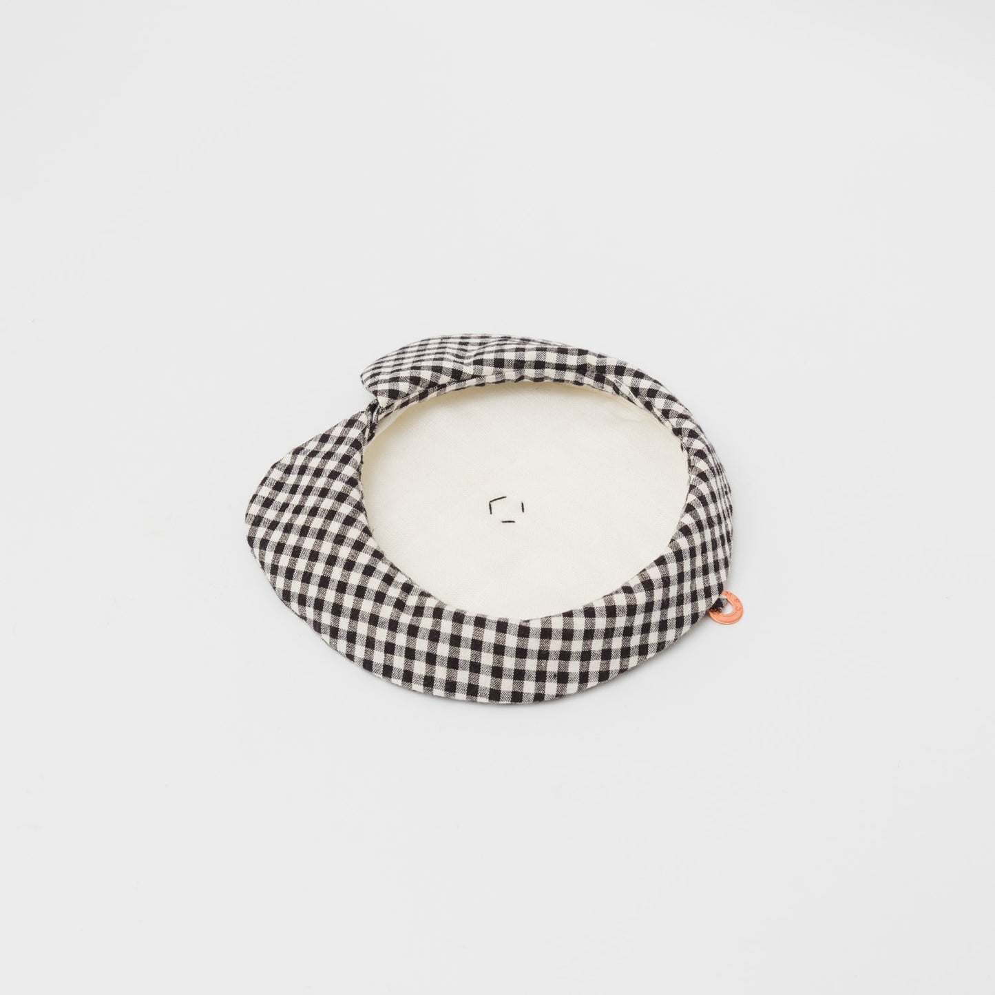 TANSU-Collar Tray-Gingham-White x Black