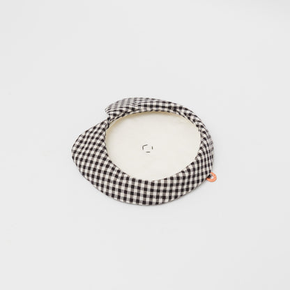 TANSU-Collar Tray-Gingham-White x Black