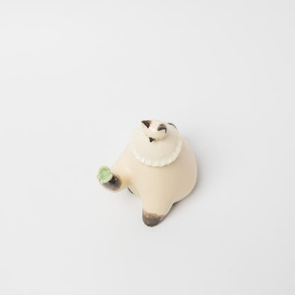 森はるか-おすわりねこのオブジェ-蝶-3