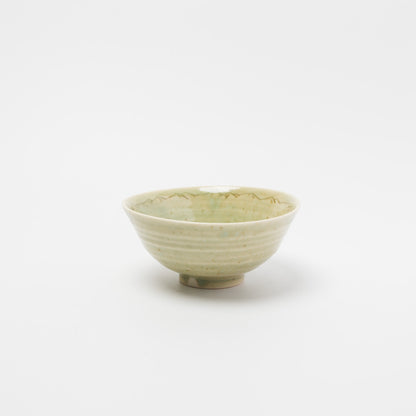 AMETSUCHI 芦田尚美-天地紺屋灰釉 ヤマノハ めし碗-M-灰薄緑