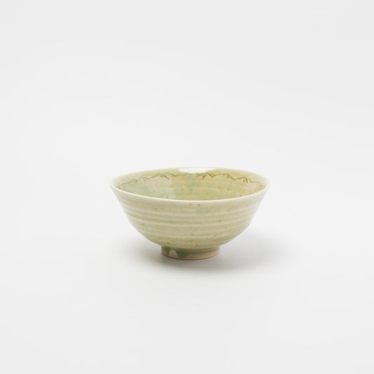 AMETSUCHI 芦田尚美-天地紺屋灰釉 ヤマノハ めし碗-M-灰薄緑