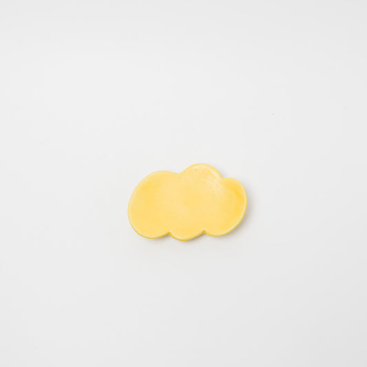 はしもとさちえ-もくもく小皿 きいろ