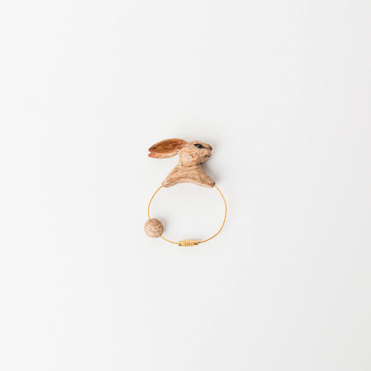 kitona-白うさぎトルソーキーホルダー