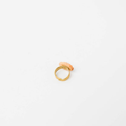 kitona-リング -プリーツ (M)横-ムーンストーン