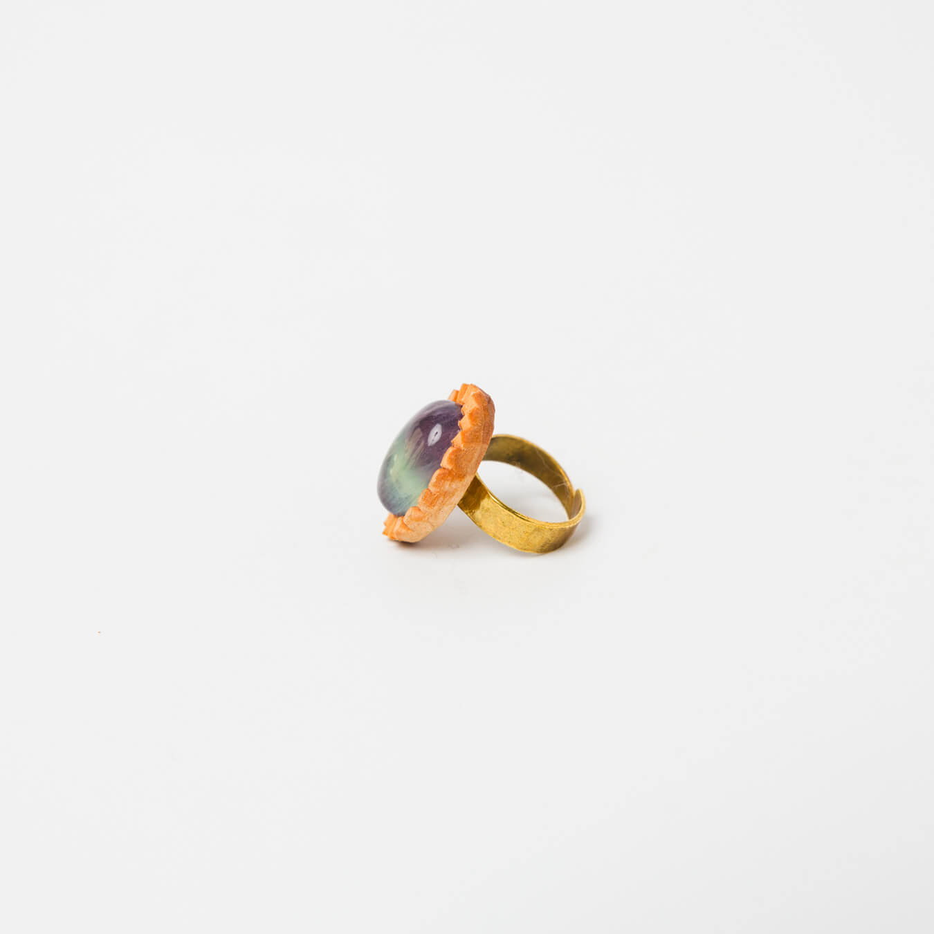 kitona-リング -プリーツ (L)-フローライト