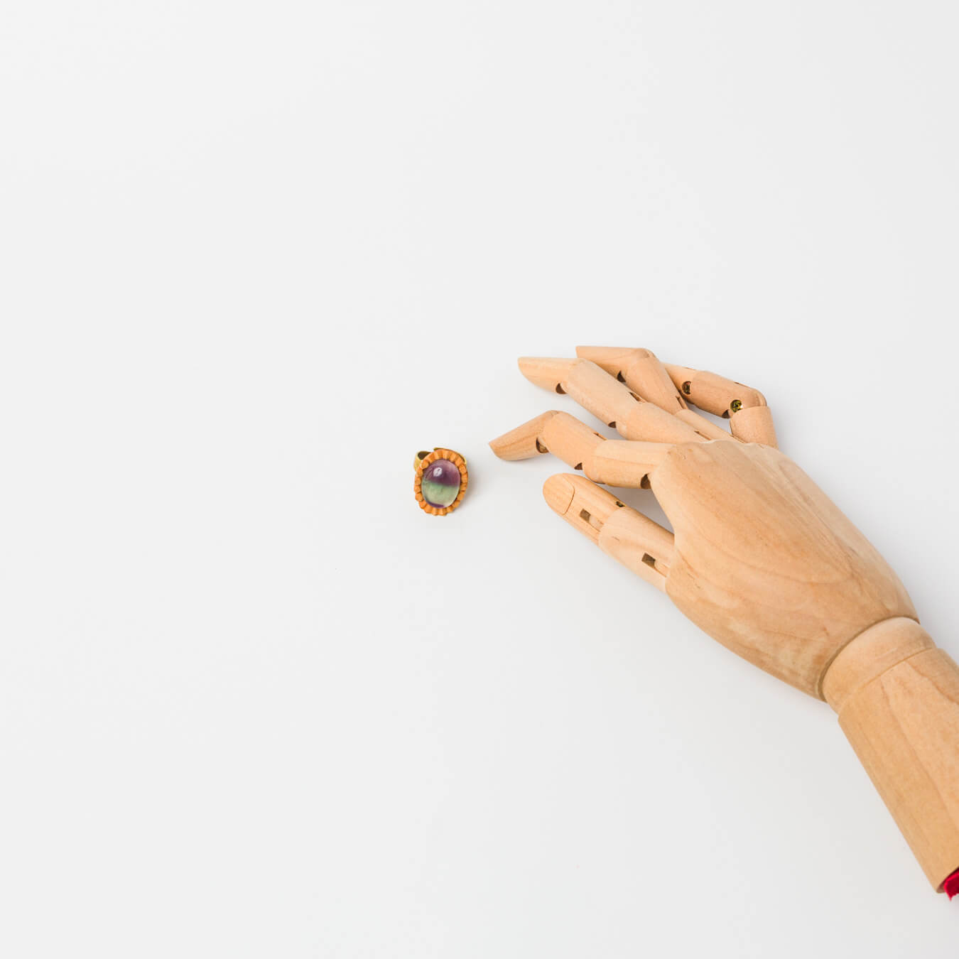 kitona-リング -プリーツ (L)-フローライト