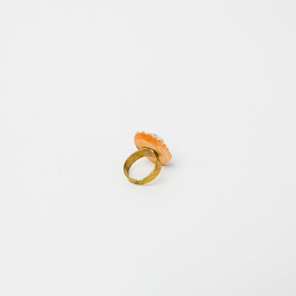 kitona-リング -プリーツ (L)-ラブラドライト